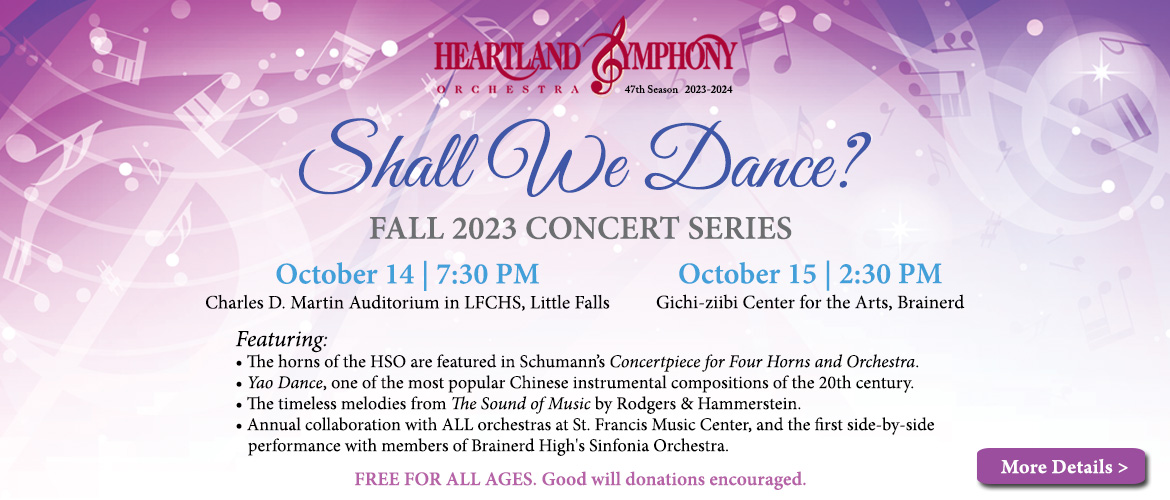 Heartland Symphony Orchestra Fall 2023 Concert Series Slide